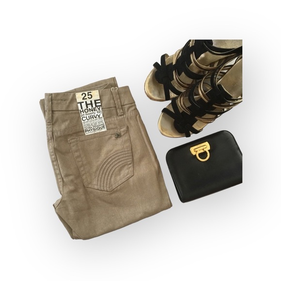 new Joe's Jeans ☀︎ The Sparkle Honey Skinny Jean ☀︎ Sparkly Metallic Bronze ☀︎25 - Picture 4 of 14